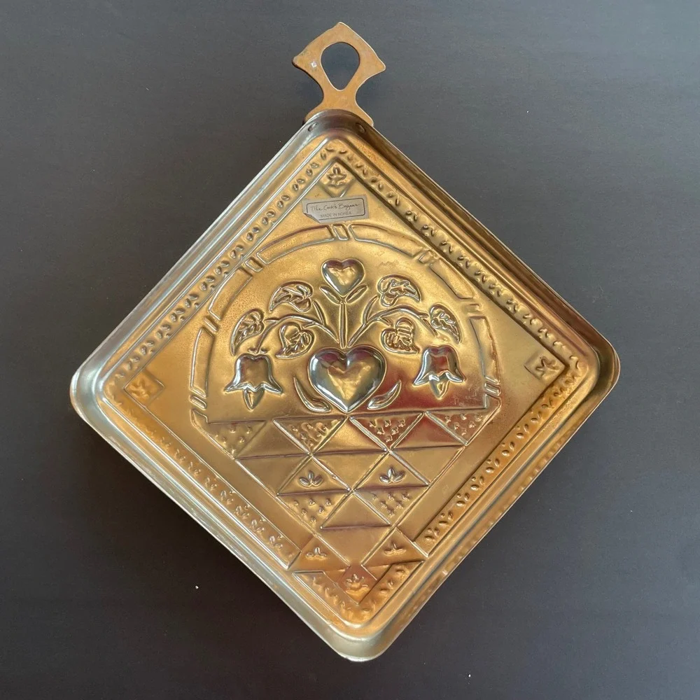 The Cook's Bazaar Vintage Copper Wall Decor Molds Set Fruit Heart Pineapple